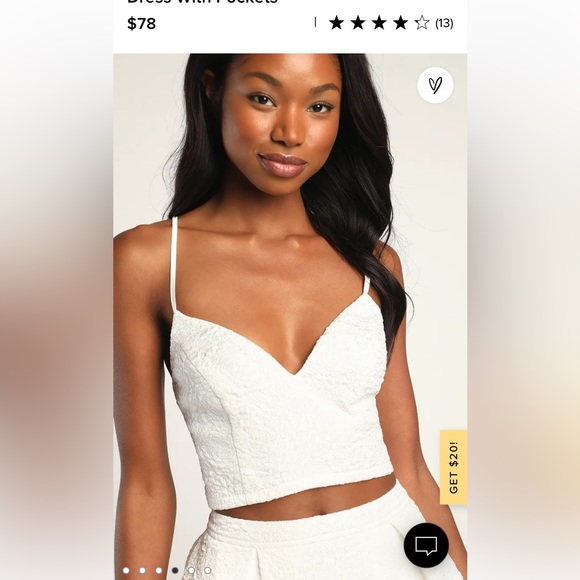 NWT Lulu’s White Love You 2 piece set - Picture 4 of 5